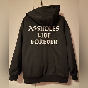 Black Assholes Live Forever Bomber Jacket